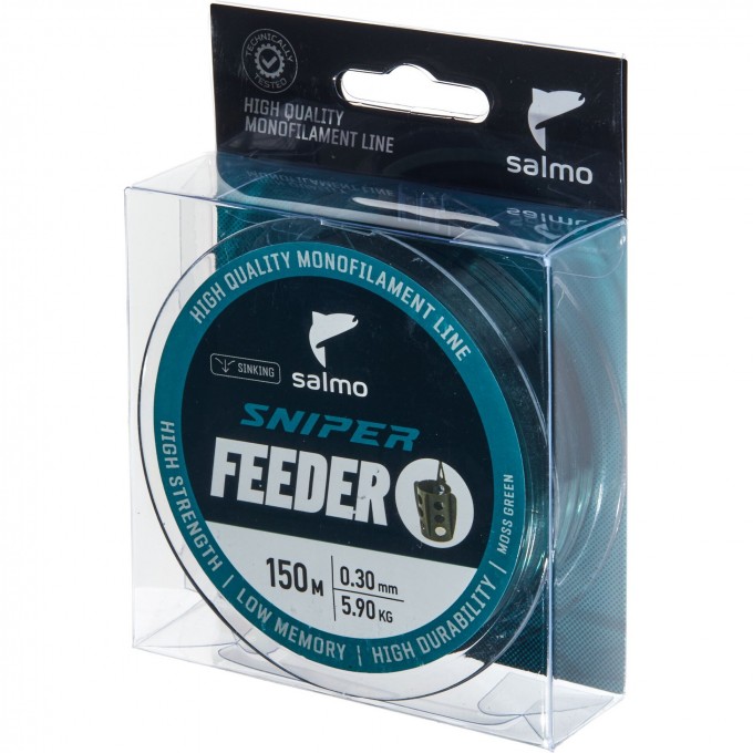 Леска монофильная SALMO SNIPER FEEDER MOSS GREEN 150/030 4020-030